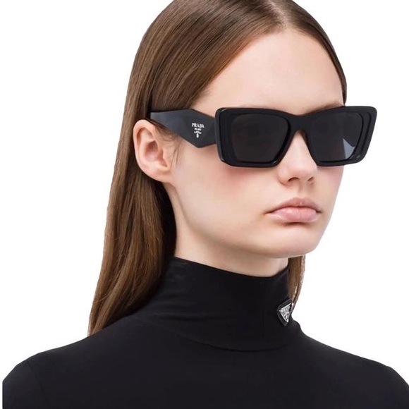 NEW PR08YSF PRADA PR08YS 1AB5S0 WOMEN’S SUNGLASSES PRADA PR08YS BLACK SPR 08Y - Picture 7 of 12